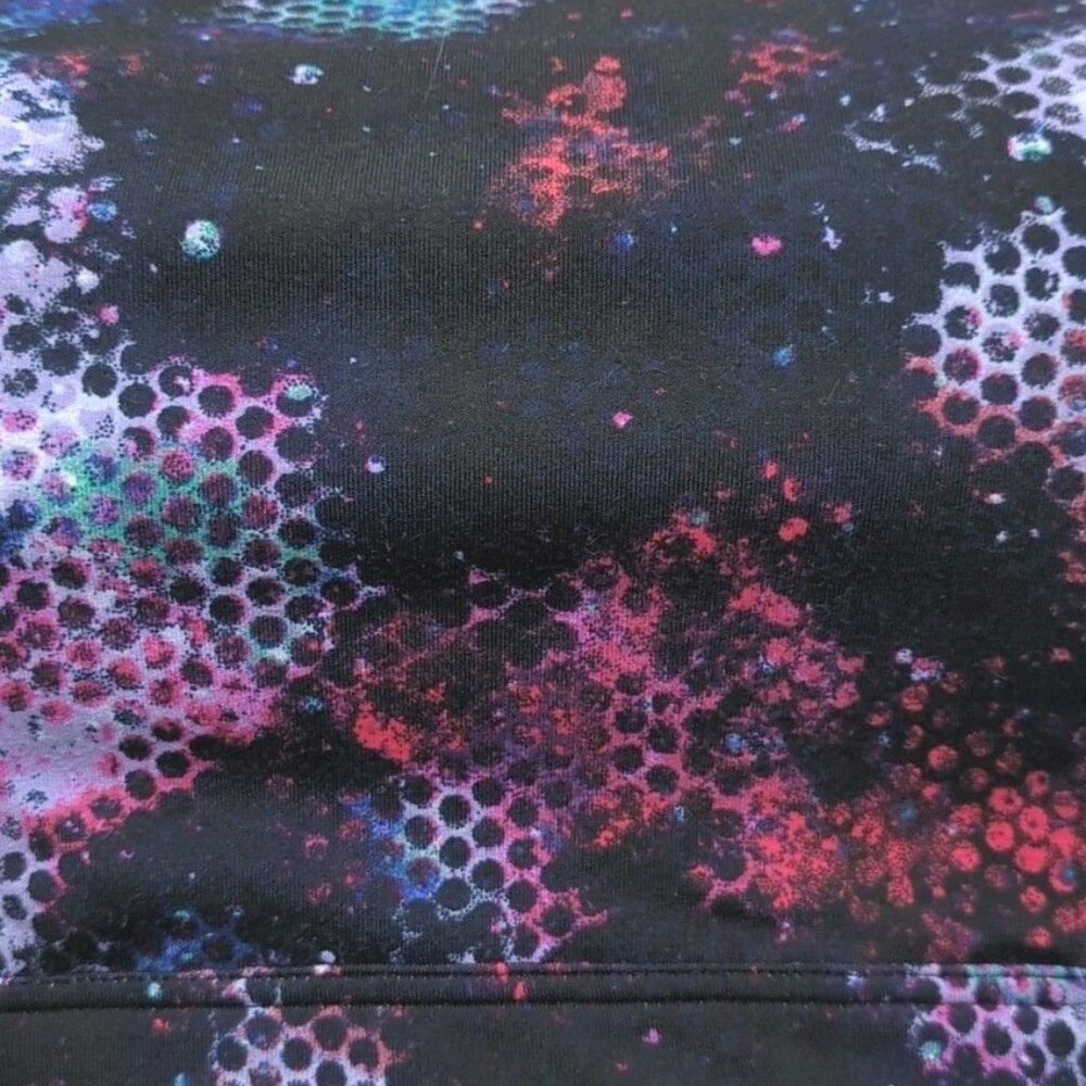 Livi Active Sport Bra No Wire Soft Cup Multi Color Print Strappy X Back 14 16 XL - Picture 8 of 10